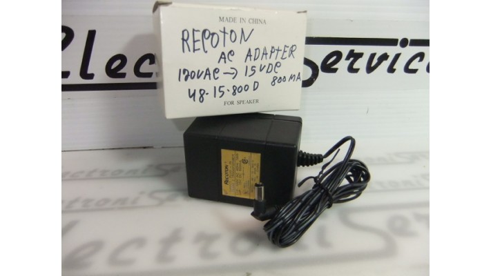 Recoton 48-15-800D 120vac to 15vdc adaptor